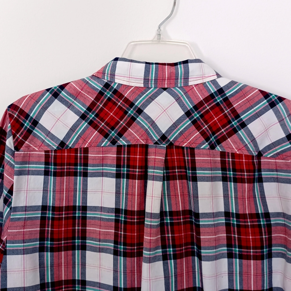 Talbots Plaid Cotton Button Down Shirt, Size XLp - Picture 9 of 16